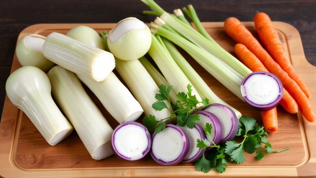 Raw kohlrabi bulbs in pale green and purple varieties, whole and halved, arranged on a wooden cutting board with fresh cilantro sprigs and carrots nearby